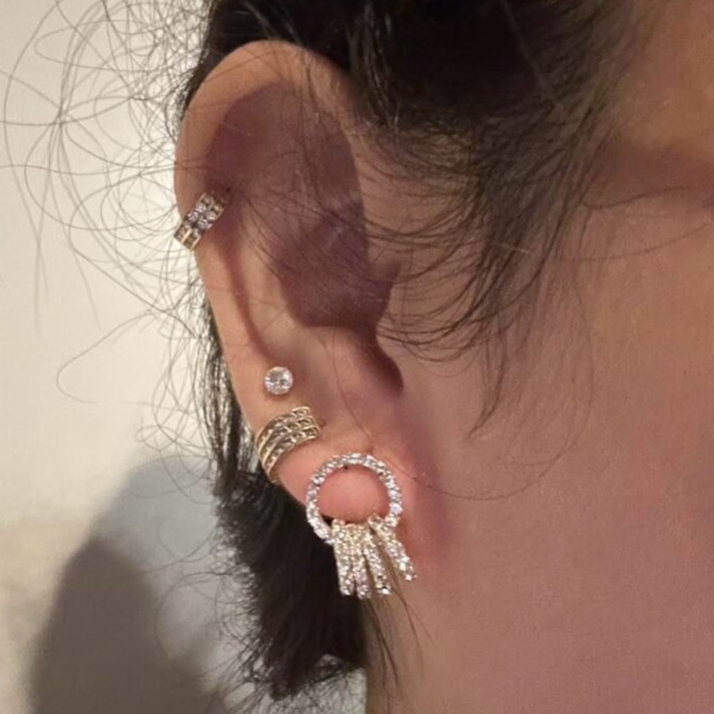 Beautiful Rhinestone Decor Earrings
